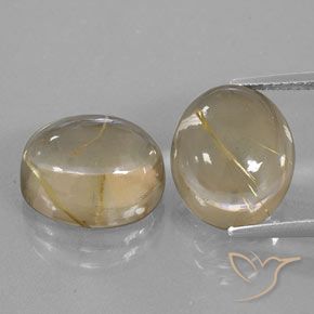 13.34ctw 天然 薄いイエロー ルチルクォーツ, 楕円形, 透明