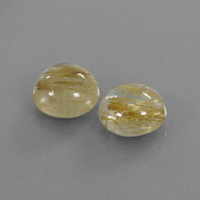 カラットの天然無色＆ゴールドルチルクォーツ（8.95 mm・透明）