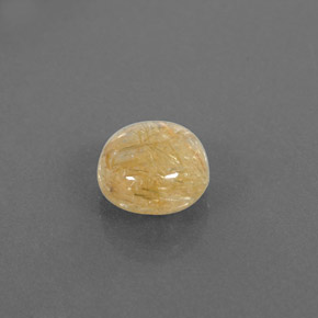 1.97カラットの天然無色＆ゴールドルチルクォーツ（7.91 mm・透明）