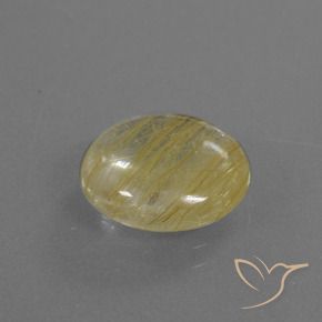 5.50カラットの天然薄いイエロールチルクォーツ、ラウンド、透明