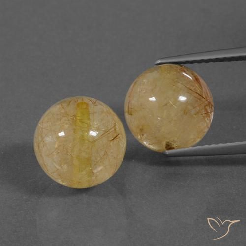 Shop natural 20.78ct 非常に薄い黄褐色 ルチルクォーツ gems