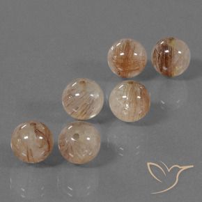 Shop natural 30.93ct ミディアムピーチ ルチルクォーツ gems, スフェア / ボール, from インド at GemSelect. In stock, global shipping!
