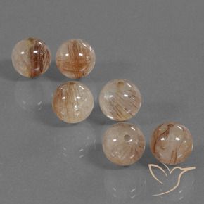 Shop natural 30.93ct ミディアムピーチ ルチルクォーツ gems, スフェア / ボール, from インド at GemSelect. In stock, global shipping!