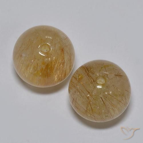 Shop natural 10.76ct 薄い黄褐色 ルチルクォーツ gems, スフェア / ボール, from インド at GemSelect. In stock, global shipping!