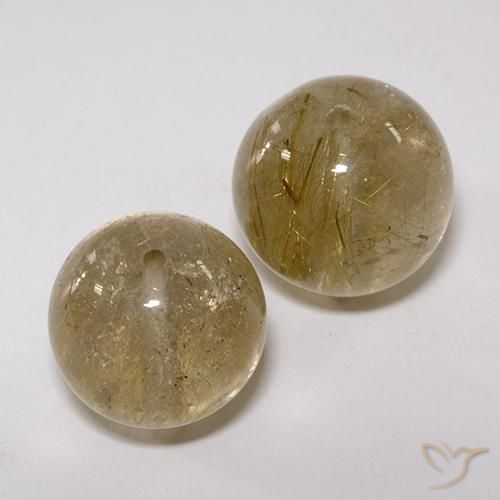 Shop natural 27.60ct 非常に薄いゴールデンブラウン ルチルクォーツ gems, スフェア / ボール, from インド at GemSelect. In stock, global shipping!