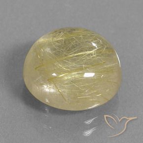 8.60カラットの天然非常に薄いディジョンイエロールチルクォーツ、ラウンド、透明