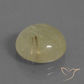 7.54カラットの天然ライトイエロールチルクォーツ、ラウンド、透明