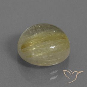 8.61カラットの天然アーシーイエロールチルクォーツ、ラウンド、透明