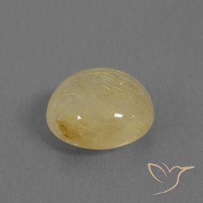 9.40カラットの天然薄いイエロールチルクォーツ、ラウンド、透明