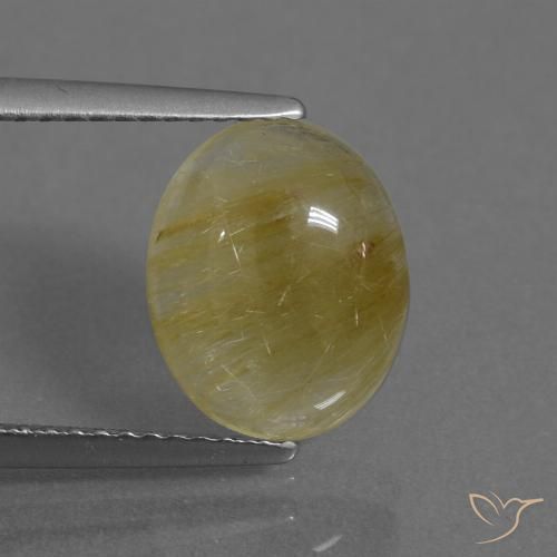3.22ct 天然 バンブルビーイエロー ルチルクォーツ, 楕円形, 透明