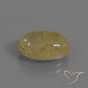 2.88カラットの天然ウォームイエロールチルクォーツ、楕円形、透明
