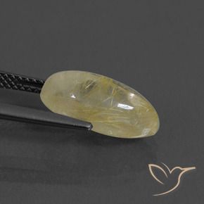 3.97カラットの天然薄いイエロールチルクォーツ、マーキーズ、透明
