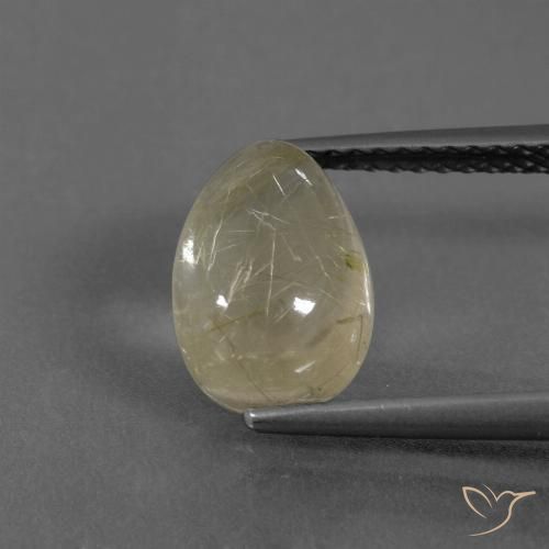 2.94ct 天然 ライトイエロー ルチルクォーツ, 洋梨の形, 透明