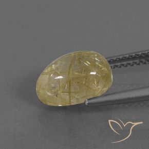 2.94カラットの天然ウォームイエロールチルクォーツ、洋梨の形、透明