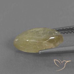 2.35カラットの天然ウォームイエロールチルクォーツ、マーキーズ、透明