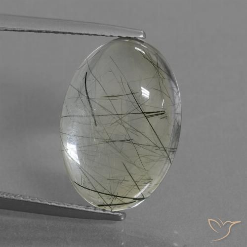 10.23ct 天然 ライトグリーン ルチルクォーツ, 楕円形, 透明