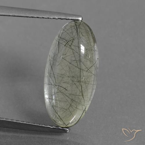 5.75ct 天然 ライトグリーン ルチルクォーツ, 楕円形, 透明