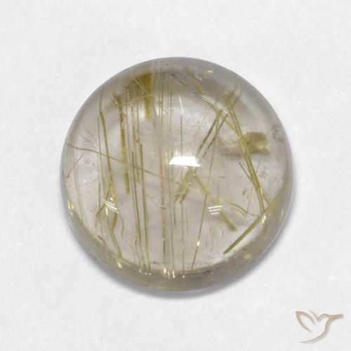 5.19ct 天然 トスカーナイエロー ルチルクォーツ, ラウンド, 透明