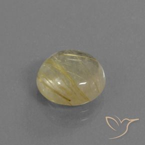 4.56カラットの天然薄いイエロールチルクォーツ、ラウンド、透明