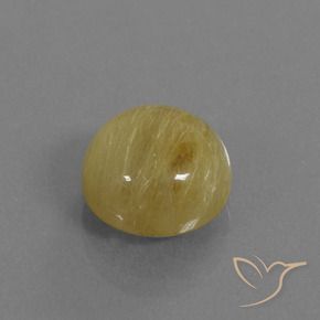 6.04カラットの天然明るいゴールドルチルクォーツ、ラウンド、半透明