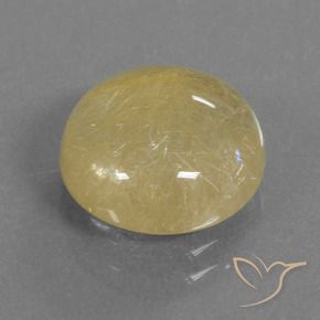 4.81カラットの天然薄いディジョンイエロールチルクォーツ、ラウンド、透明
