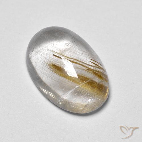 3.92ct 天然 アーシーイエロー ルチルクォーツ, 楕円形, 透明
