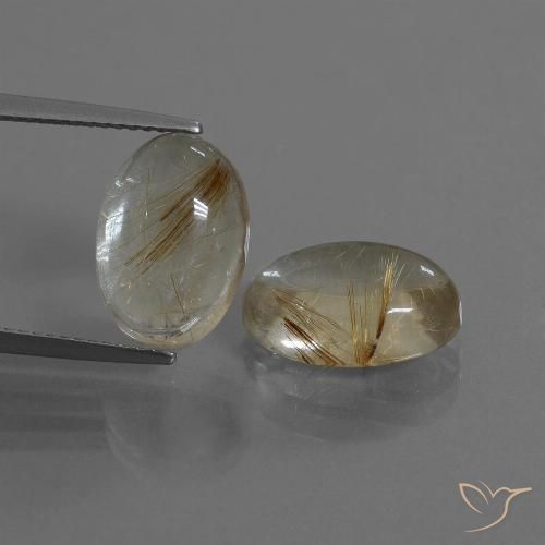 Shop natural 9.84ct 非常に薄いゴールデンブラウン ルチルクォーツ gems, 楕円形, from インド at GemSelect. In stock, global shipping!