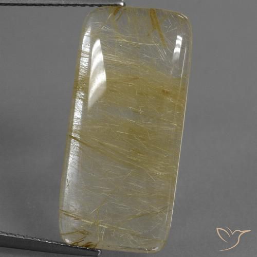 10.78ct 天然 ライトイエロー ルチルクォーツ, クッション, 透明