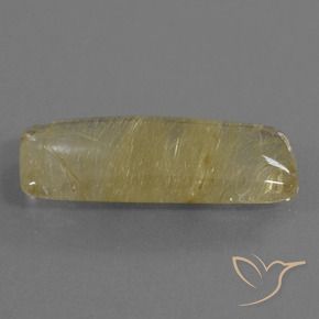 10.78カラットの天然ライトイエロールチルクォーツ、クッション、透明