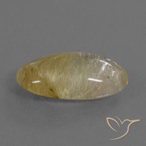8.65カラットの天然ウォームイエロールチルクォーツ、楕円形、透明