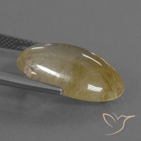 8.65カラットの天然ウォームイエロールチルクォーツ、楕円形、透明