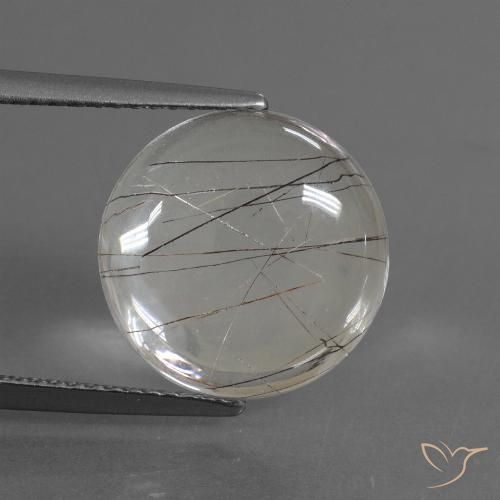 6.17ct 天然 銅でクリア ルチルクォーツ, ラウンド, 透明