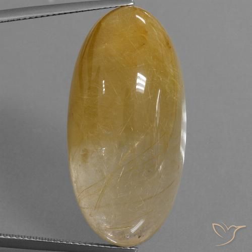 56.10ct 天然 ミディアムゴールド ルチルクォーツ, 楕円形, 半透明