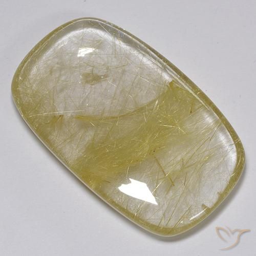 74.88ct 天然 アーシーイエロー ルチルクォーツ, クッション, 半透明