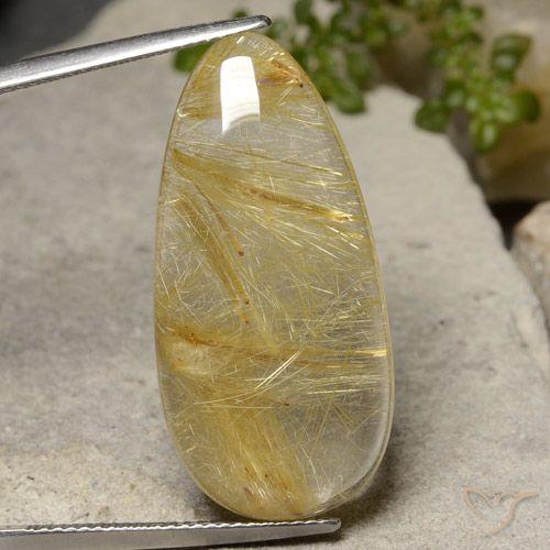 22.57ct 天然 トスカーナイエロー ルチルクォーツ, 洋梨の形, 半透明