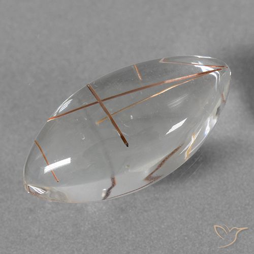 8.94ct 天然 銅でクリア ルチルクォーツ, マーキーズ, 透明