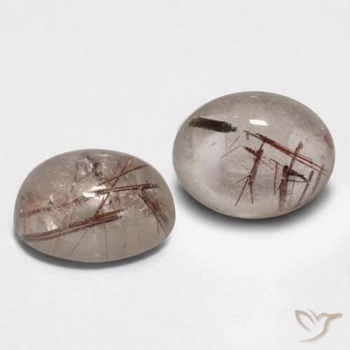 Shop natural 4.43ct 黒で茶色 ルチルクォーツ gems, 楕円形, from インド at GemSelect. In stock, global shipping!