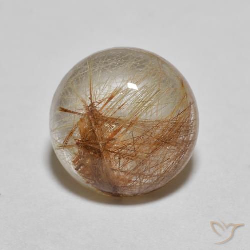 天然石スモーキー【ルチルクォーツ】ルース-c 約28×21×14mm（縦