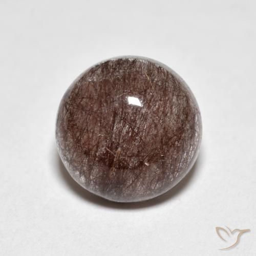 3.27ct 天然 ウォームブラウン ルチルクォーツ, ラウンド, 透明