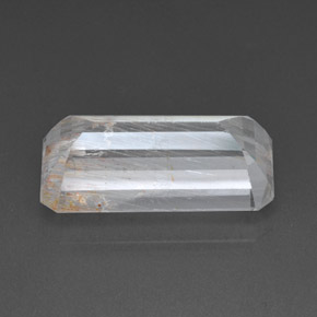 39.04カラットの天然ゴールデンルチルトパーズ（26.4×13.9 mm・透明）