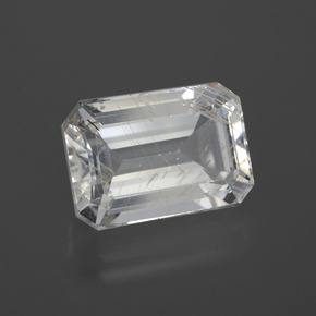 11.14カラットの天然ゴールデンルチルトパーズ（14.6×10.3 mm・エメラルドカット）