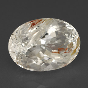 6.80カラットの天然ゴールデンルチルトパーズ（12.8×9.3 mm・オーバルカット）