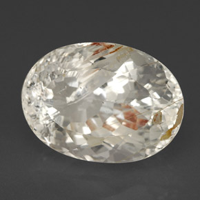 6.80カラットの天然ゴールデンルチルトパーズ（12.8×9.3 mm・オーバルカット）