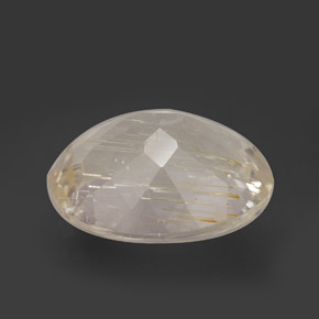 17.25カラットの天然ゴールデンルチルトパーズ（17.8×14.2 mm・オーバルカット）