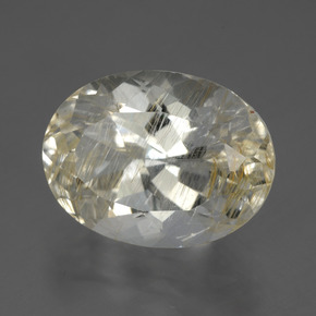 13.64カラットの天然ゴールデンルチルトパーズ（16.2×12.3 mm・オーバルカット）
