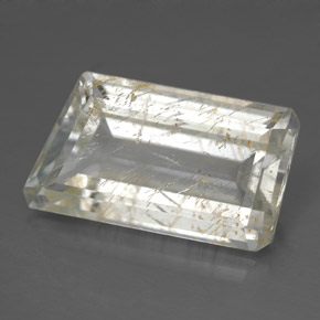 12.42カラットの天然ゴールデンルチルトパーズ（17.8×10.1 mm・ファンシーシェイプ）