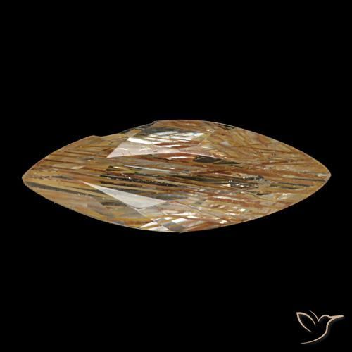 1.20ct 非常に薄い黄褐色 ルチルトパーズ, マーキス, 透明