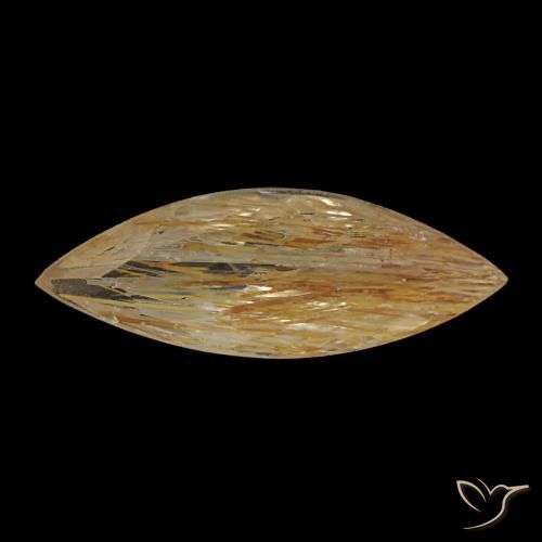 1.45ct イエロー ルチルトパーズ, マーキス, 透明