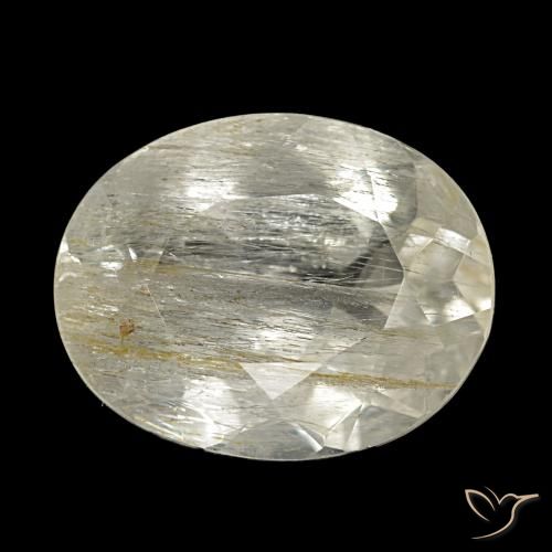 4.00ct イエロー ルチルトパーズ, 楕円形, 透明