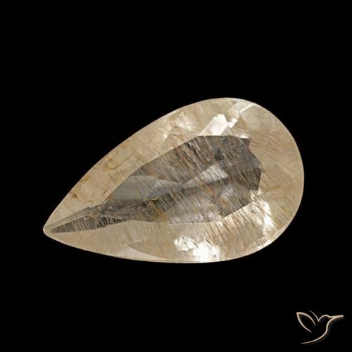 2.36ct イエロー ルチルトパーズ, 洋梨の形, 透明